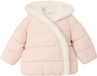 Vertbaudet Gewatteerde babyjas met capuchon roze (poederkleur)