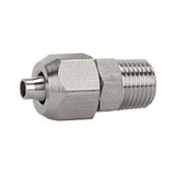 Riegler 11.138-10 ESH Rechte schroefverbinding, AG conisch, R 3/8, voor slang 10/8 mm, SW 16/17, druk max. 25 bar, ES 1.4404