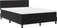 vidaXL Boxspringbed met Matras - Zwart - 160 x 200 cm - Fluweel