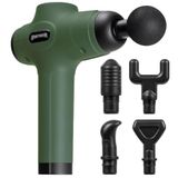 SPORTINATOR® Level Up Massagepistool, incl. verschillende opzetstukken en draagtas, elektrisch handmassageapparaat met USB-C-aansluiting en lcd-touchscreen, groen