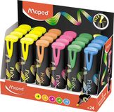 Maped Office Maped Fluo'Peps Flex markeerstift, assorti, display van 24 stuks