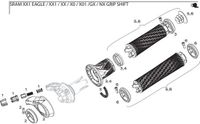 Sram Right Twist Shifter Grip XX1/X01 Eagle Mountainbike Handvatten Zwart