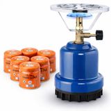 SMH LINE® Camping kooktoestel - Draagbaar Gasfornuis - Incl. 6x 190g gasflessen