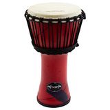 World Rhythm MDJ001-RD geitenleer PVC djembe trommel 22,9 cm (9 inch) rood