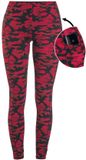 Rock Rebel by EMP Rode camo legging met steekzakken - Dames - M