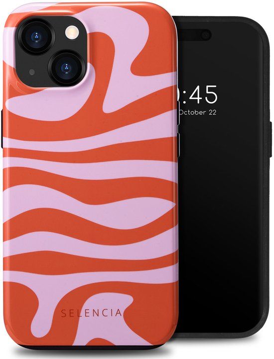 Selencia Hoesje - Geschikt voor Apple iPhone 15 - Backcover - Dream Swirl Pink