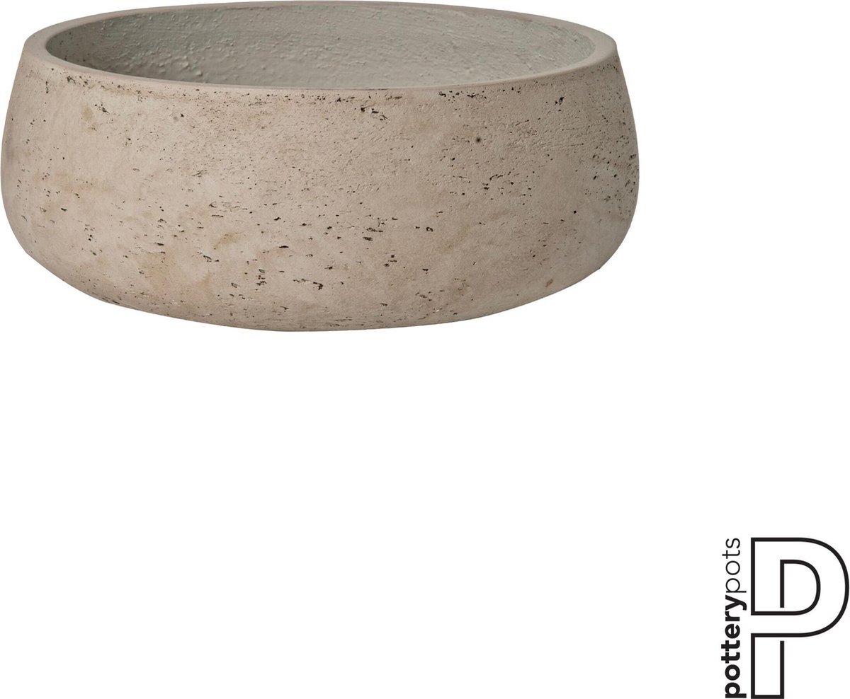 PotteryPots Bloempot Plantenschaal Grey washed-Grijs D 29 cm H 11 cm