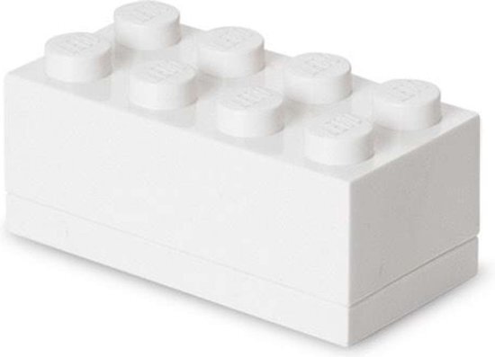 lego Mini Box 8 Lunchbox - 4 6x9 2x4 3 cm - Wit