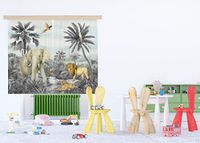 AG Design Decoratief Photo Curtain Jungle | 180 x 160 cm | Polyester | Semi-Transparant