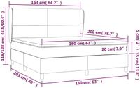 vidaXL Boxspringbed met matras, kunstleer, crèmekleurig, 160x200 cm