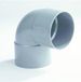 DYKA Korte bocht 2x lijmmof 90° PVC keurmerk BRL52100 32mm