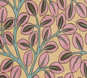 A.S. Création Bladeren Behang | Retro - Geel Bruin Roze Blauw - Nordic Feeling