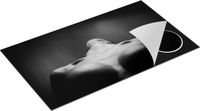 Chefcare Inductie Beschermer Vrouwen Borsten - Zwart Wit - 90x55 cm