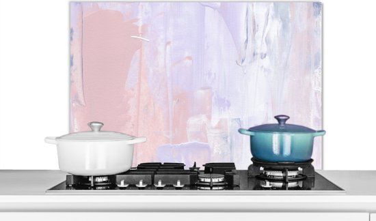 KitchenYeah Spatscherm keuken 80x55 cm - Kookplaat achterwand - Pastel - Design - Aluminium