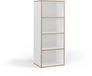 Vicco Tetrix Bibliothèque – 40 x 100 cm avec 4 compartiments Blanc