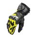 SHIMA RS-3 Motorhandschoenen voor heren, leer, lange zomer, motorhandschoenen, bescherming, touchscreen, tochten, leren handschoenen, motorfiets, geventileerd, versterkt, ruitenwisser (mannen, fluo, M