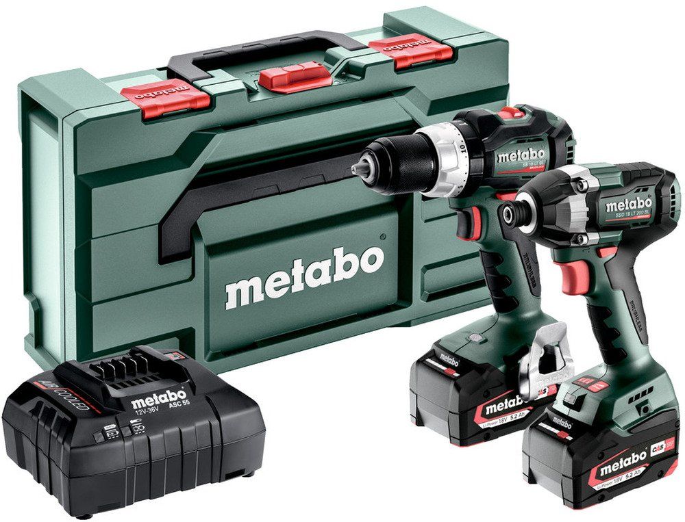 Metabo Comboset 2.8.8 - 18V - Klopboormachine & Slagmoersleutel Set (2x5.2Ah) - MetaBOX
