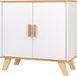 In And Outdoormatch Houten badkamermeubel - onderkast wastafel - wit met licht eik - 60x30x60 cm