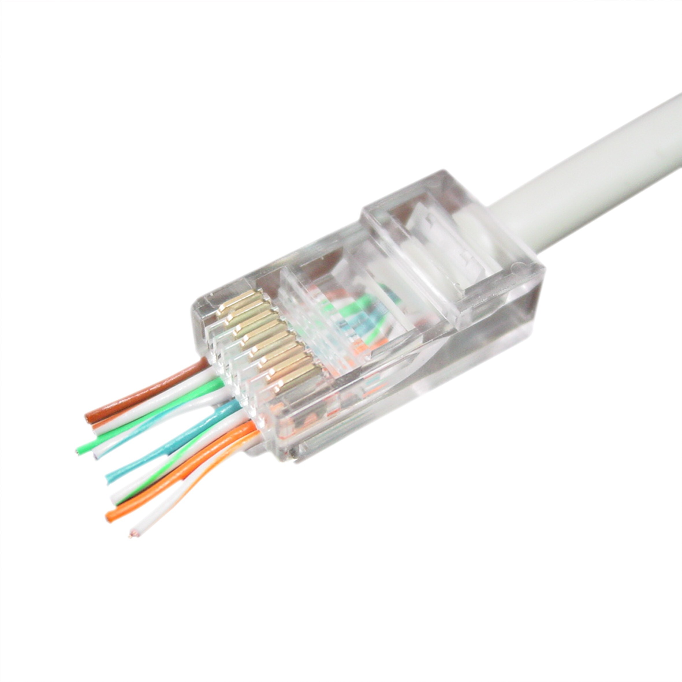 CableXpert RJ45 krimp connector met doorsteekmontage voor CAT6 UTP kabel - 10 stuks