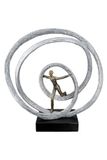 Casablanca Decoratie figuur sculptuur XL - kunsthars - zilver wit - 35 cm