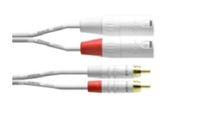 Cordial Panda Cordial 2 x RCA/2 x XLR, 3 m, wit