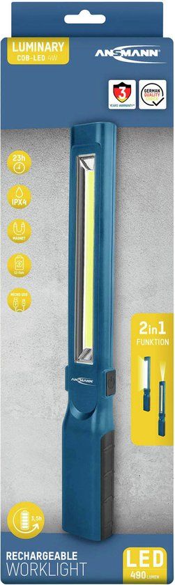 Ansmann WL450R LED Werkplaatslamp - Blauw - 450 Lumen - Accu