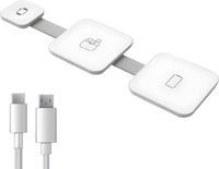 Nuvance Chargeur sans fil 3-en-1 - Chargeur rapide 15W - Blanc
