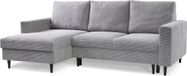 Selsey Canapé d'angle 3 places 230x143x90 cm Gris