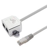 1aTTack.de Cat5e Cat5 kabeladapter patchkabel adapter telefoon - telefoon 0 1 m 1 stuk