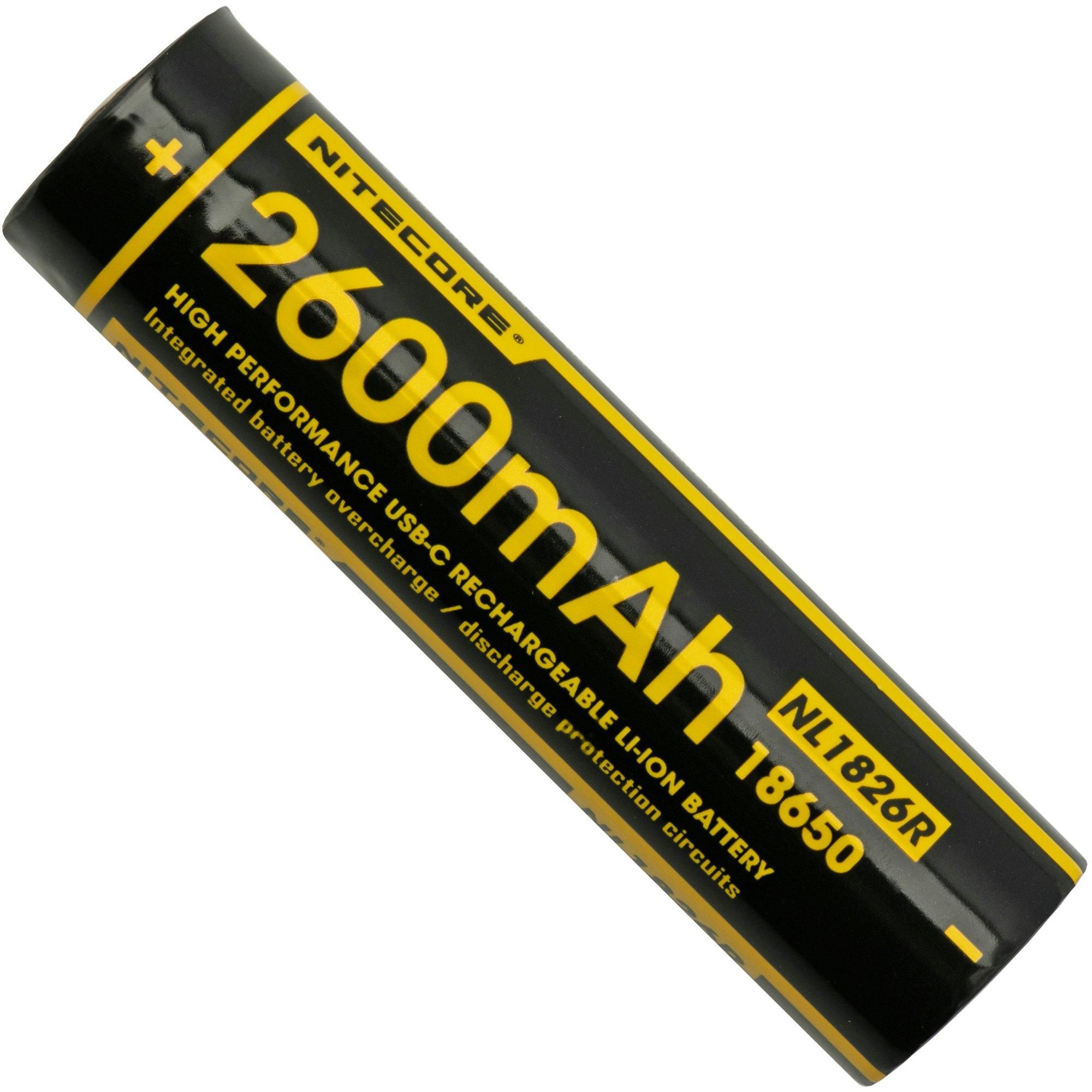 Nitecore NL1826RUSBC 18650 Li-ion Accu - 2600mAh - Oplaadbaar