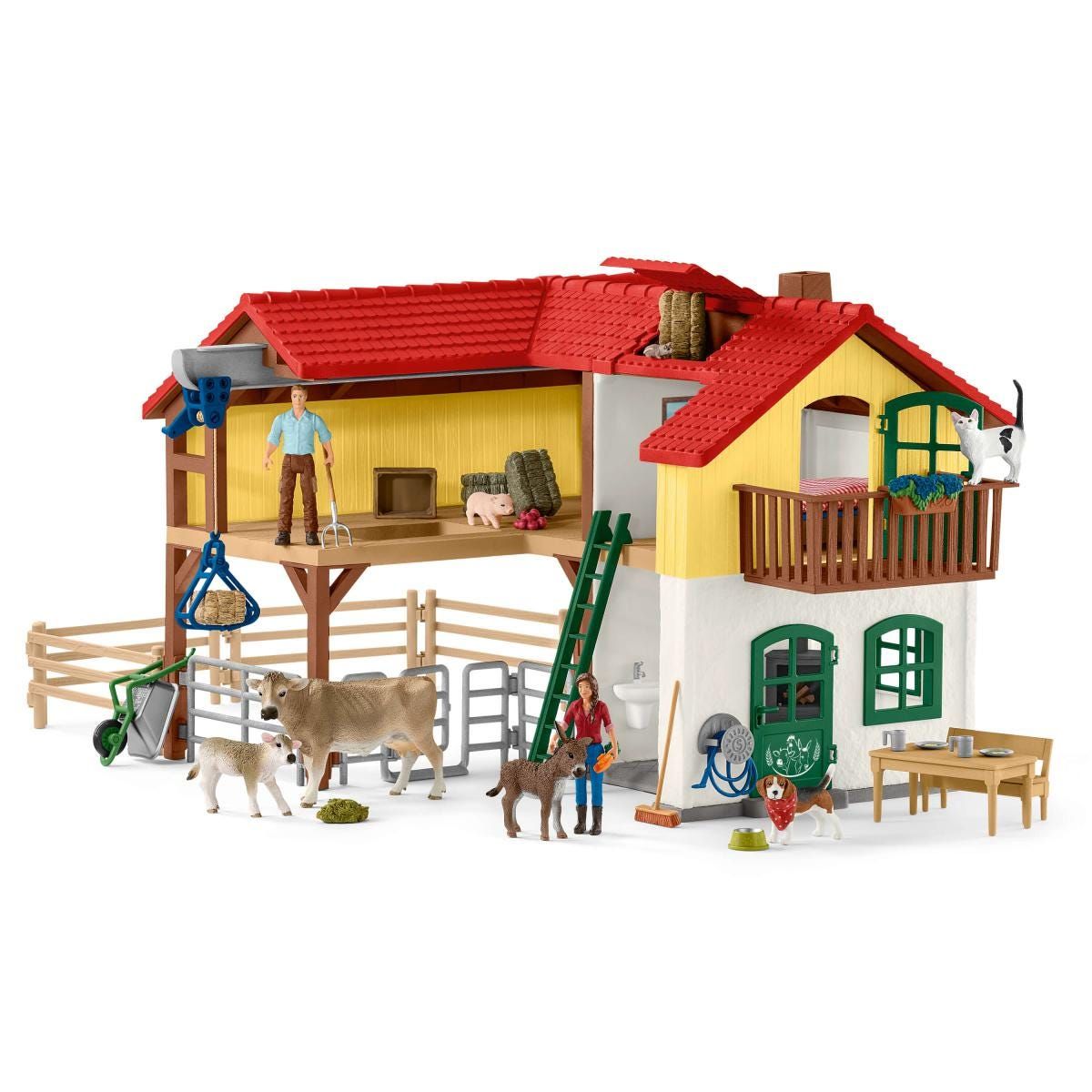 Schleich FARM WORLD Boerderij met stal en dieren - 42407 - Speelset - 3 tot 8 jaar