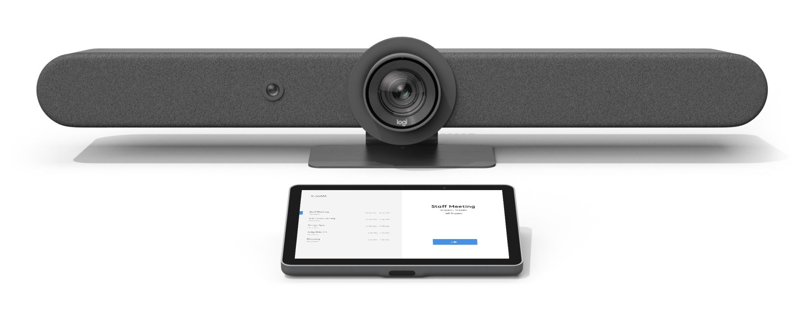 Logitech Rally Bar + Tap IP Videovergaderingssysteem voor groepen Grafiet
