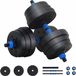 Halter-Barbell Set 2-in-1 20 kg Noir et Bleu