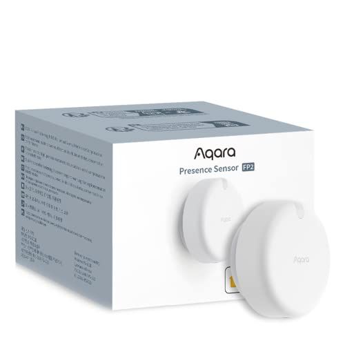 Aqara Aqara Aanwezigheids Sensor FP2, mmWave Radar bekabelde Beweging Sensor, zonepositionering, multi-persoon & val-detectie, hoge precisie, ondersteunt HomeKit, Alexa, Google, SmartThings, Home Assistant
