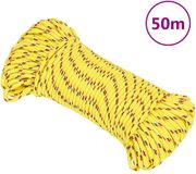vidaXL Boot touw 3 mm 50 m polypropyleen geel