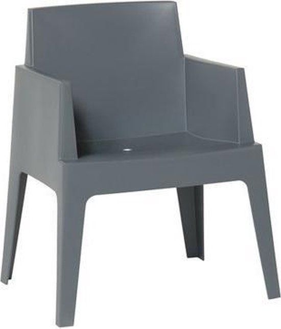 Garden Impressions Box Tuinstoel - Grijs - Kunststof - Stapelbaar