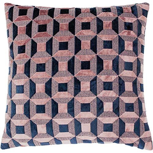 Paoletti Empire Kussenovertrek, Blush/Navy, 45 x 45 cm