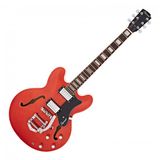 Hartwood Revival Vibrato Semi-akoestische Gitaar, Burnt Orange