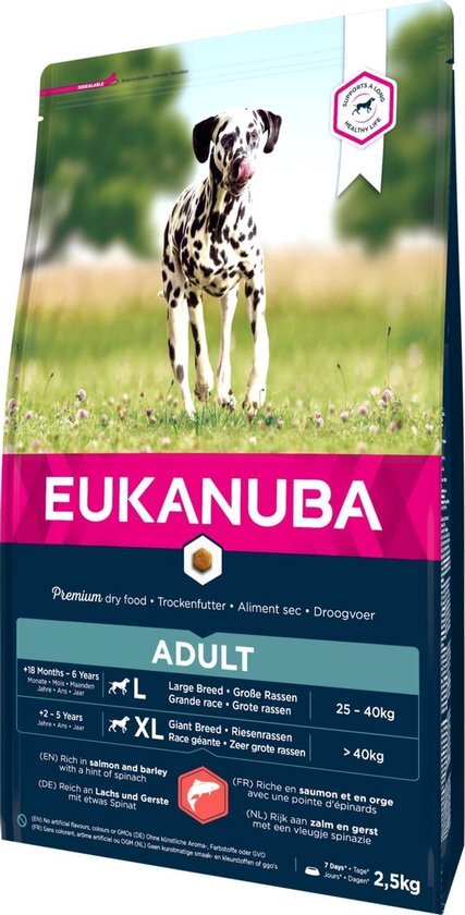 EUKANUBA Dog Adult - Zalm - Hondenvoer - 2.5 kg