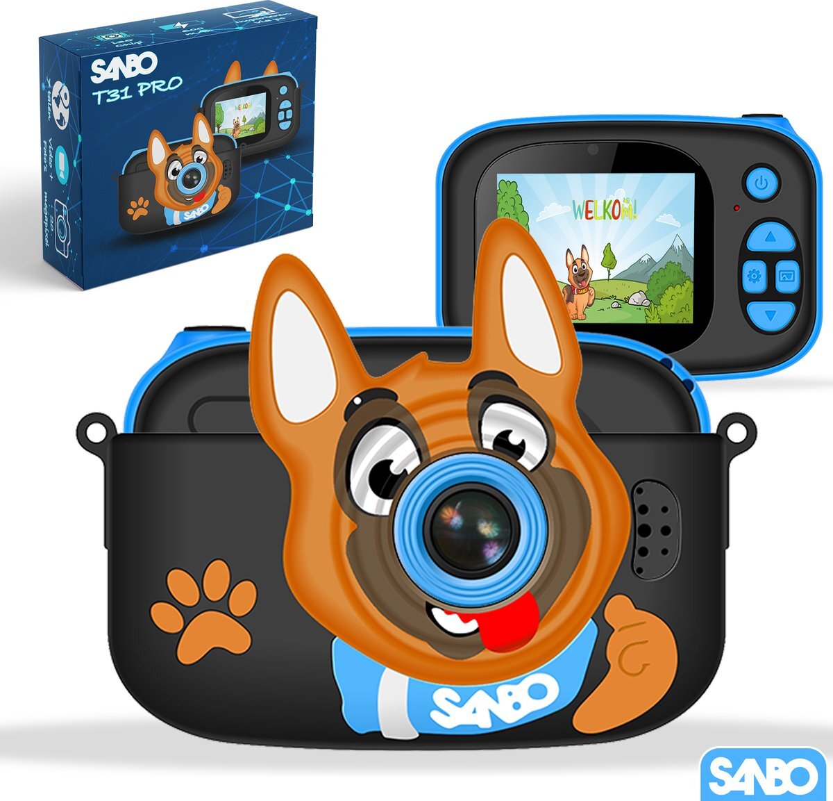 Sanbo T31 PRO Kindercamera - 1080p HD – Fototoestel Kinderen - Digitaal - 32GB SD-Kaart – Vlog Camera