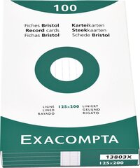 Exacompta - Systeemkaart 125x200mm wit | 12 stuks