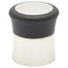 WAGNER Design deurstopper PILLAR - diameter Ø 27 x 30 mm, zamak gegoten in geborsteld edelstaal optiek, thermoplastisch rubber, zwart - 15514611