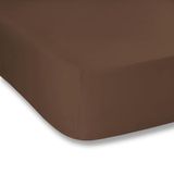 Hoeslaken Plain Dyed Deep Taupe Drap-housse 100% coton percale 90 x 200 cm
