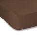 Hoeslaken Plain Dyed Deep Taupe Drap-housse 100% coton percale 90 x 200 cm