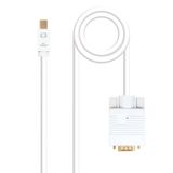 Nanocable 10.15.4102 adaptateur vidéo 2 m Mini DisplayPort VGA (D-Sub) Blanc