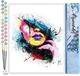 Figured'Art Schilderen op Nummer Volwassenen canvas Gezicht van de vrouw - Handwerk acrylverf Kit DIY Compleet - 40x50cm zonder frame