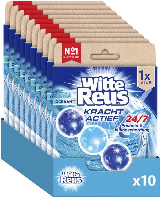 Witte Reus Kracht Actief Boost Oceaan Toiletblok 50g - 10 stuks