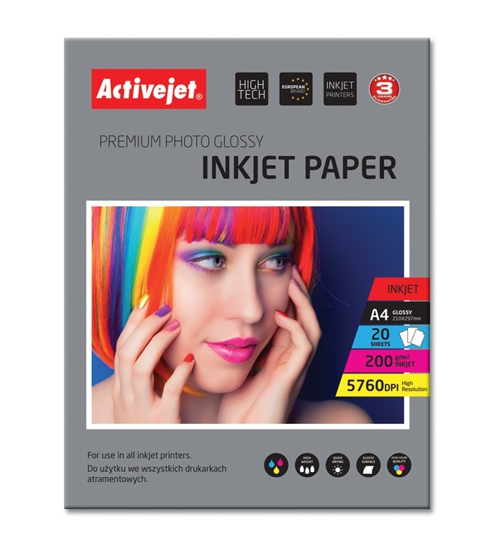 ActiveJet AP4-200G20 (A4; 20 exemplaren) Glanzend papier