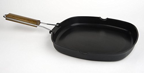 VIER Whitford Xylan AMZ620L grillpan van gegoten aluminium, 24 cm, anti-aanbaklaag (USA), volledige inductie,