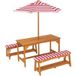 LIVARNO HOME Ensemble table et bancs de jardin pour enfants, avec parasol